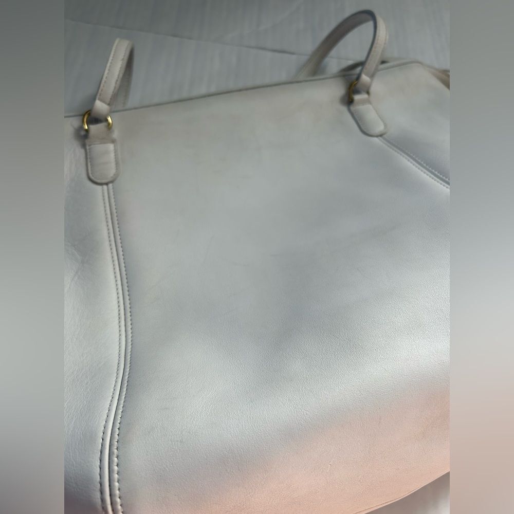 Coach Vintage White Leather Shoulder Tote 9998 Bag - Picture 16 of 16